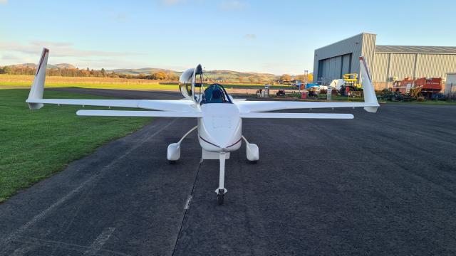 Rutan long-eex front view on the apron