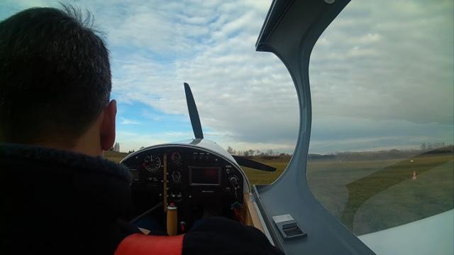 View forward open cockpit